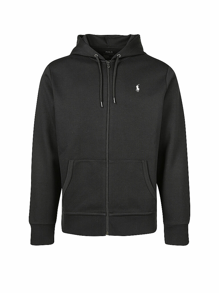 Polo Ralph Lauren pour homme. 710888282001 Sweat doublement tricoté avec fermeture éclair noire (M), Casuel, Coton, Manche longue
